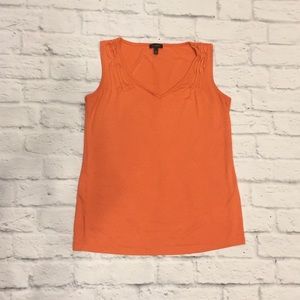 Talbots Orange v-Neck Tank Top